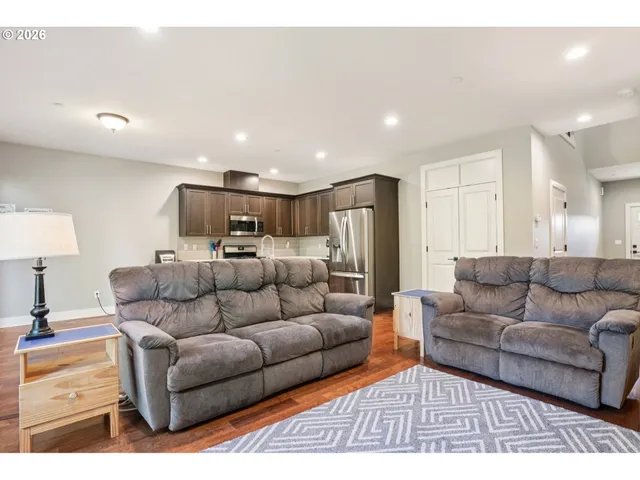 a living room with furniture and a couch