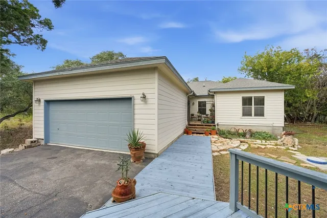 a view of a house with a patio