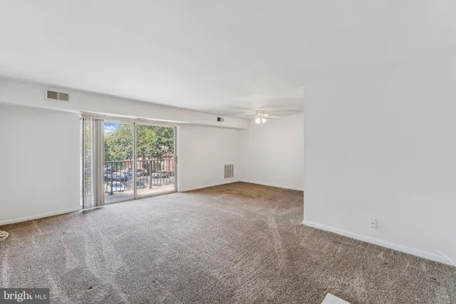 an empty room with a natural light