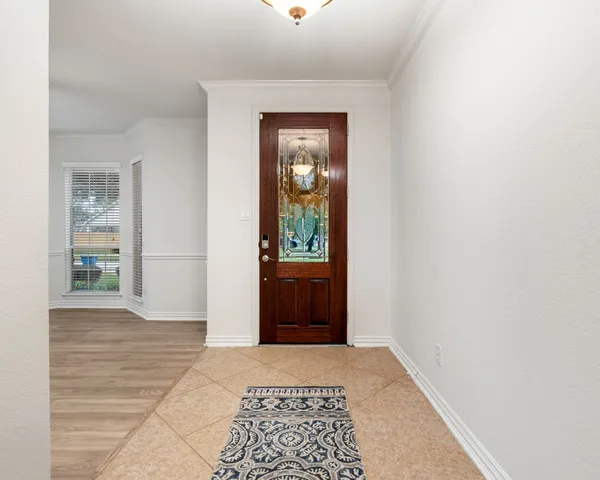a view interior of a house with a window