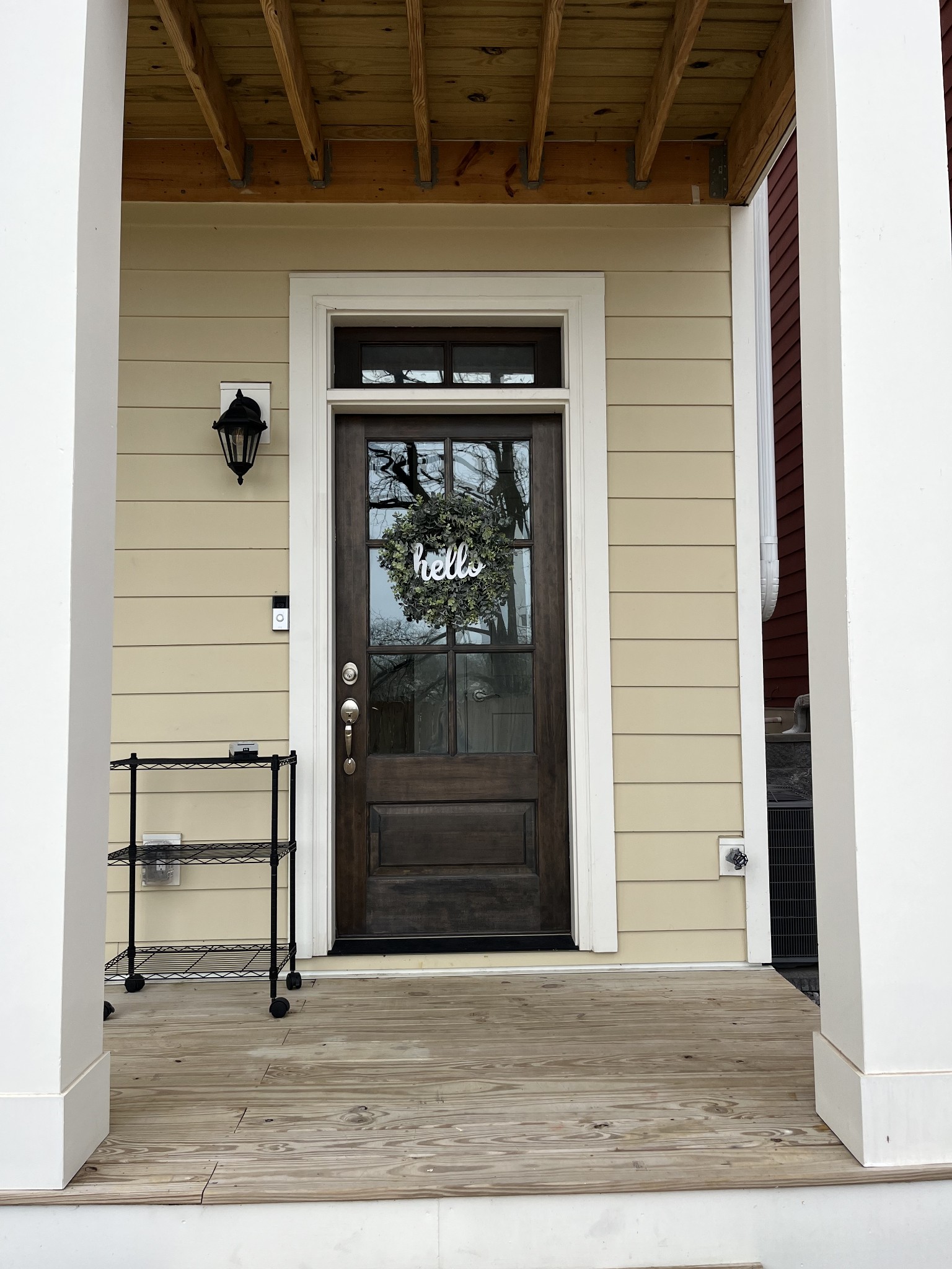 a view of entryway door