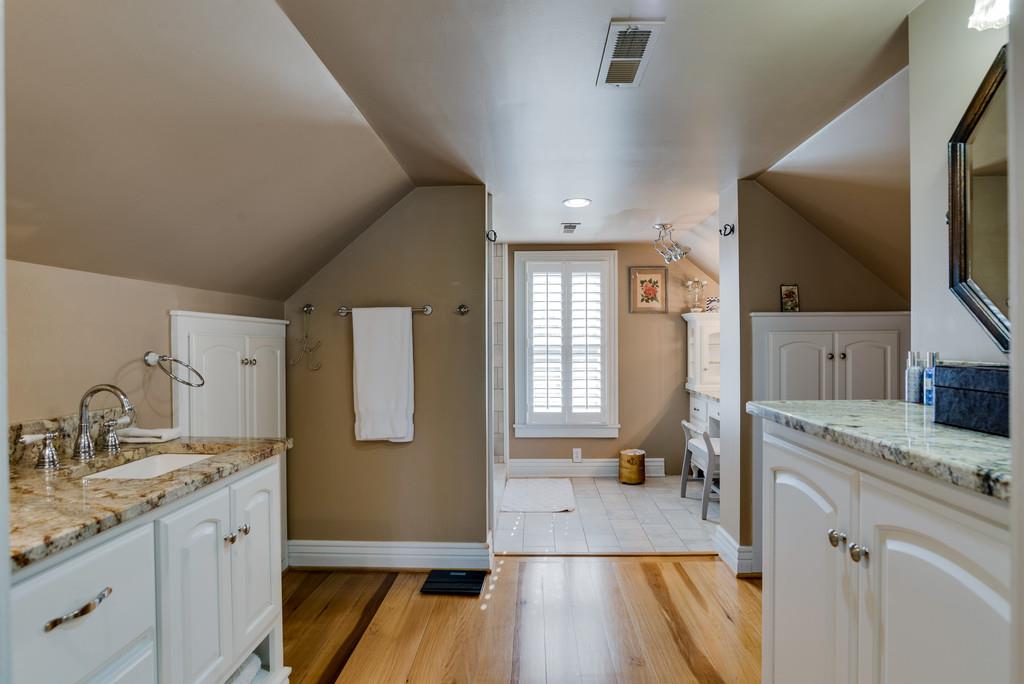 951 Gunter Ridge Road Pulaski, TN 38478 - Photo 14 of 25 Master bathroom featuring double vanities, make-up area, tile & marble.