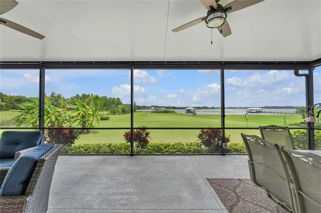 a view of an outdoor space with seating area