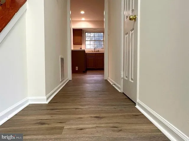 a view of an empty room with an empty room