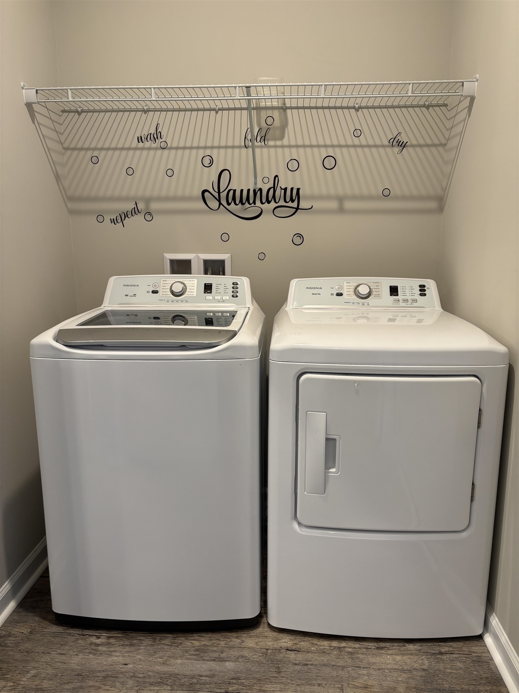 227 Leste Road Myrtle Beach, SC 29588 - Photo 27 of 33 Laundry area with separate washer and dryer and wood finished floors