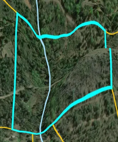 a view of a yard from a window