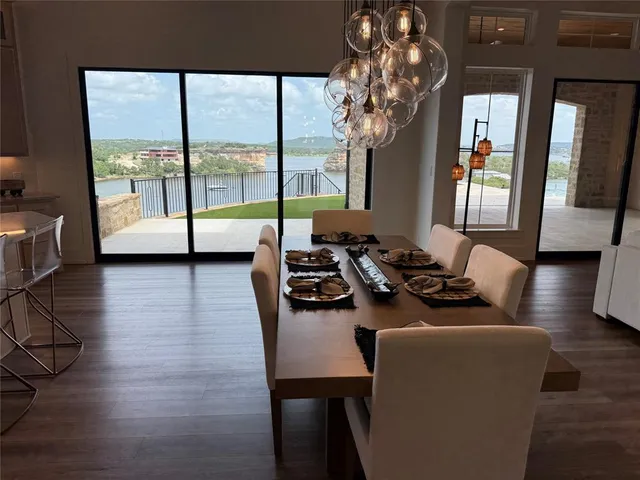 a kitchen with a stove and a fireplace