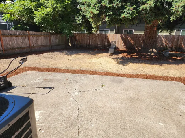 a view of wooden fence