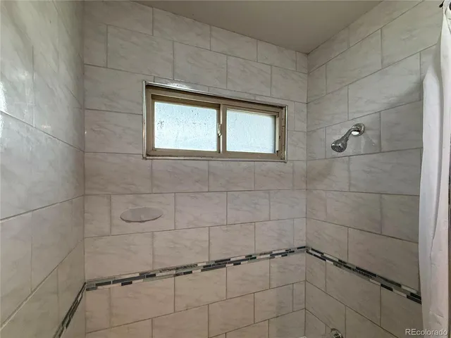 a bathroom with a window