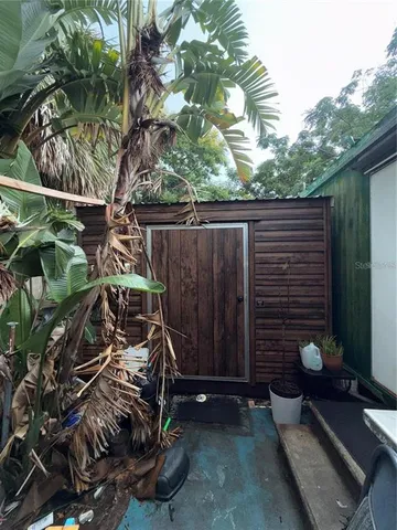 a backyard of a house