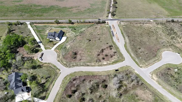 an aerial view of a fireplace