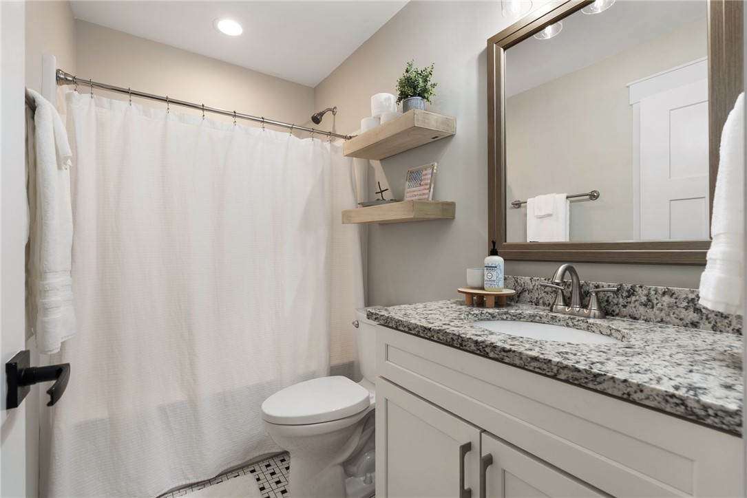 201 Hearthstone Drive Anderson, SC 29621 - Photo 27 of 49 A pristine bathroom featuring a sleek vanity and convenient shower area awaits.
