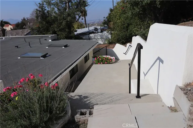 a view of a city from a terrace