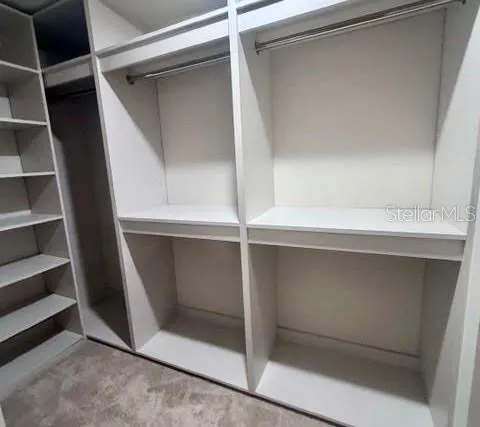 a close view of closet