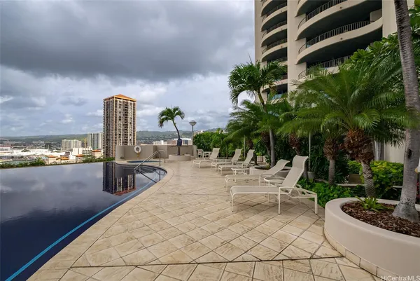 a view of outdoor space with seating area