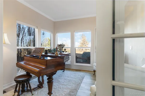 a room with furniture and a window