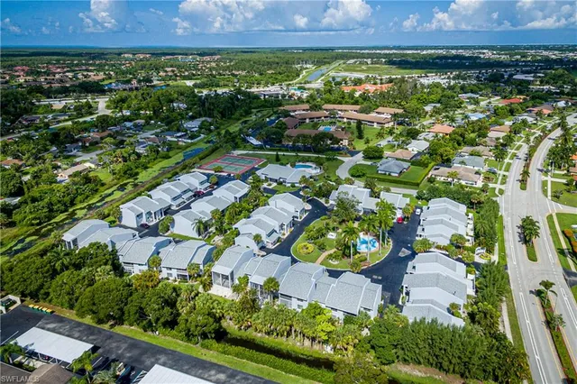 an aerial view of multiple house