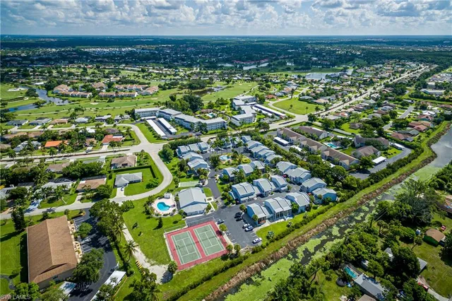 an aerial view of multiple house