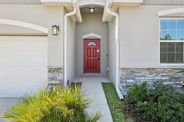 a view of front door of house