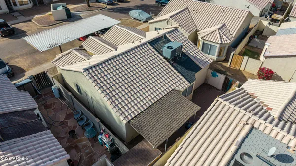 an aerial view of a city