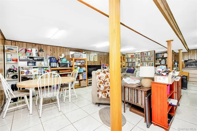 a outdoor dining space with furniture and outdoor view