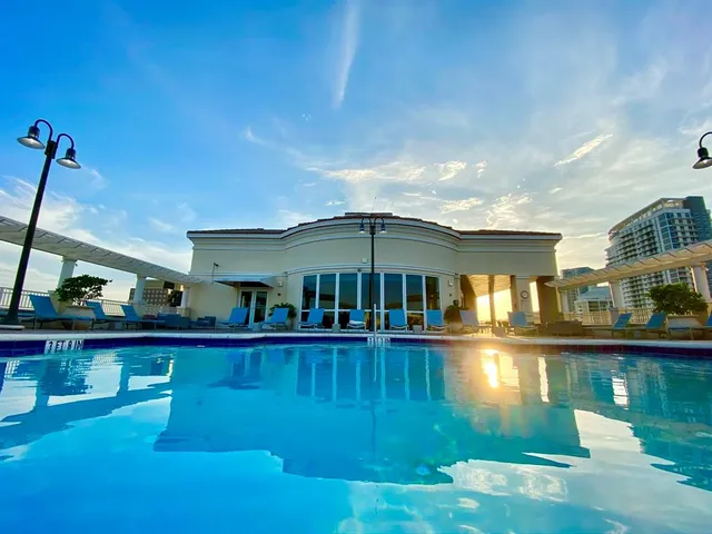 a view of a city from the balcony