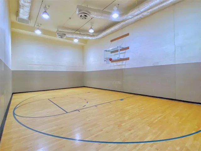 a room with gym equipment