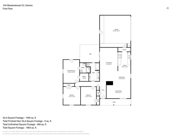 $1,845 | 104 Meadowbrook Circle, Denton, TX 76209