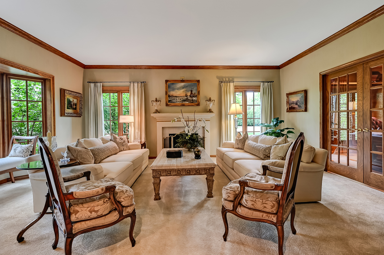 2 Hampton Court Burr Ridge, IL 60527 - Photo 6 of 38 a living room with furniture and a fireplace