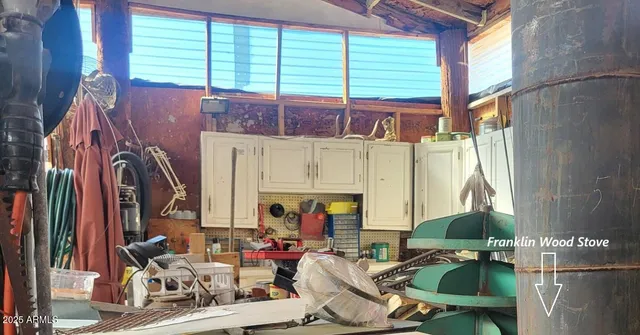 a room with gym equipment