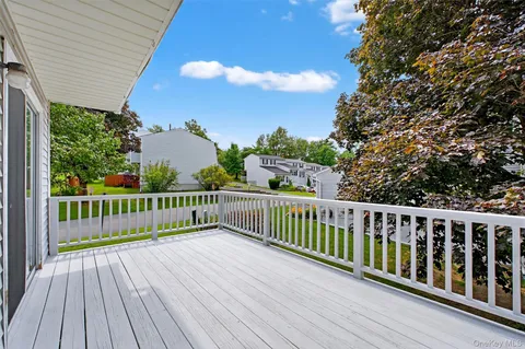 a view of a wooden deck