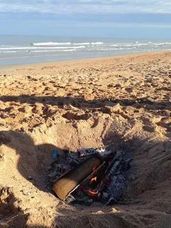 a view of an ocean and beach