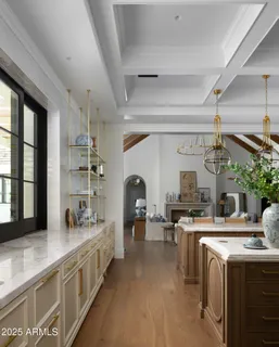 a open kitchen with stainless steel appliances granite countertop a lot of counter top space