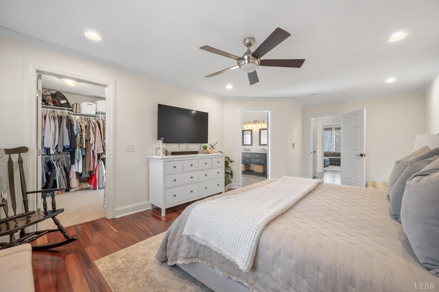 3520 Roaring Run Road Goode, VA 24556 - Photo 25 of 68 a bedroom with a bed and a flat screen tv