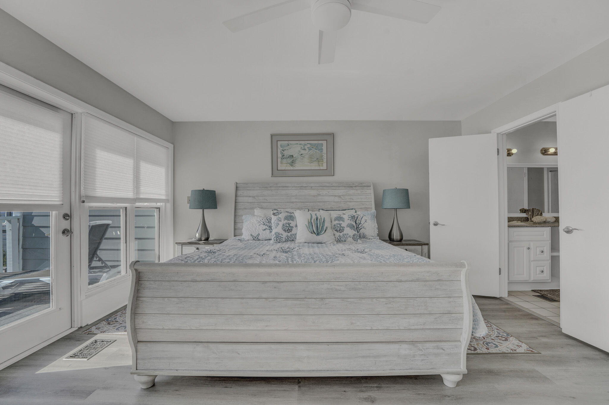 8046 East County Highway 30A Inlet Beach, FL 32461 - Photo 22 of 36 a large white bed in a white room