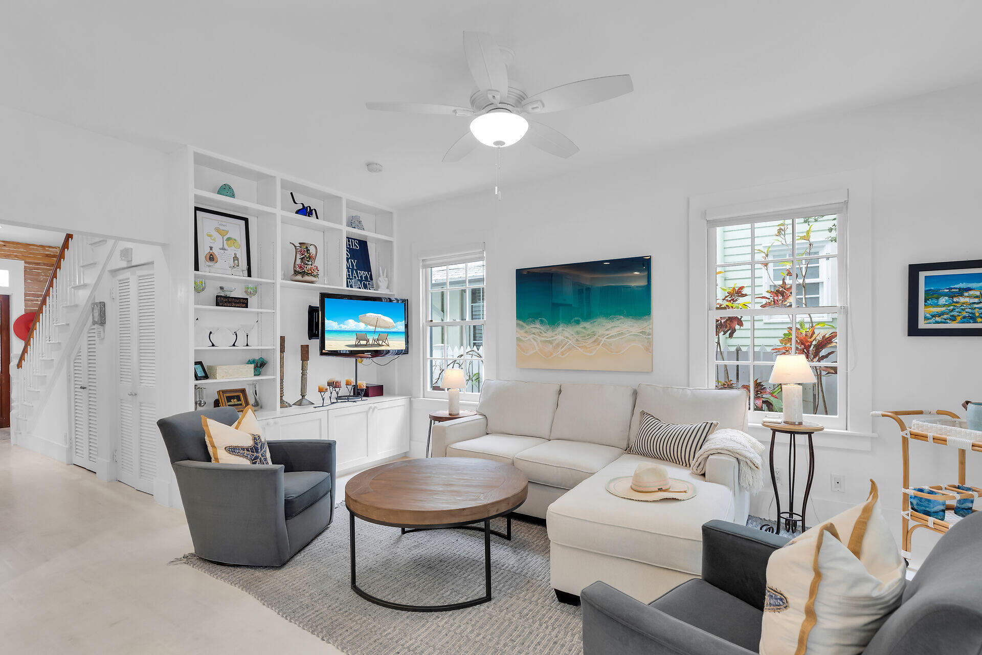 1309 Petronia Street Key West, FL 33040 - Photo 3 of 38 a living room with furniture and a flat screen tv
