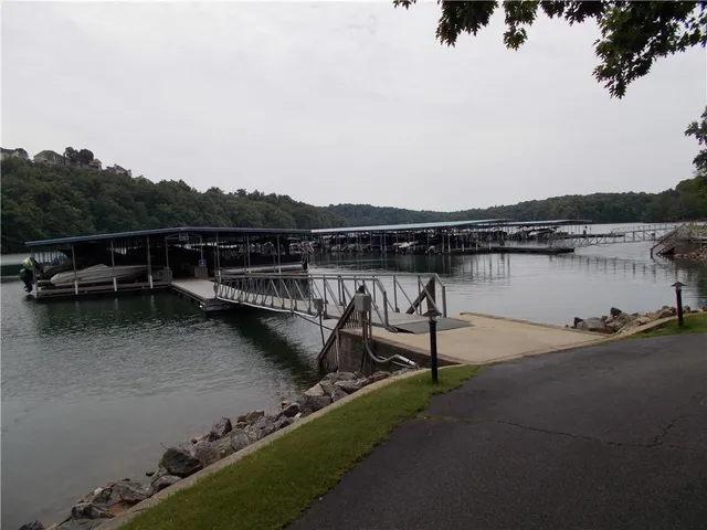 a view of ocean view with large trees