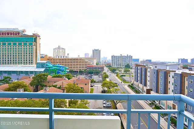 a view of city from the roof