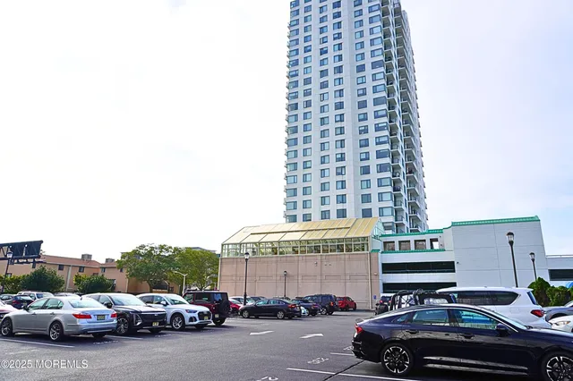a car parked in front of a building