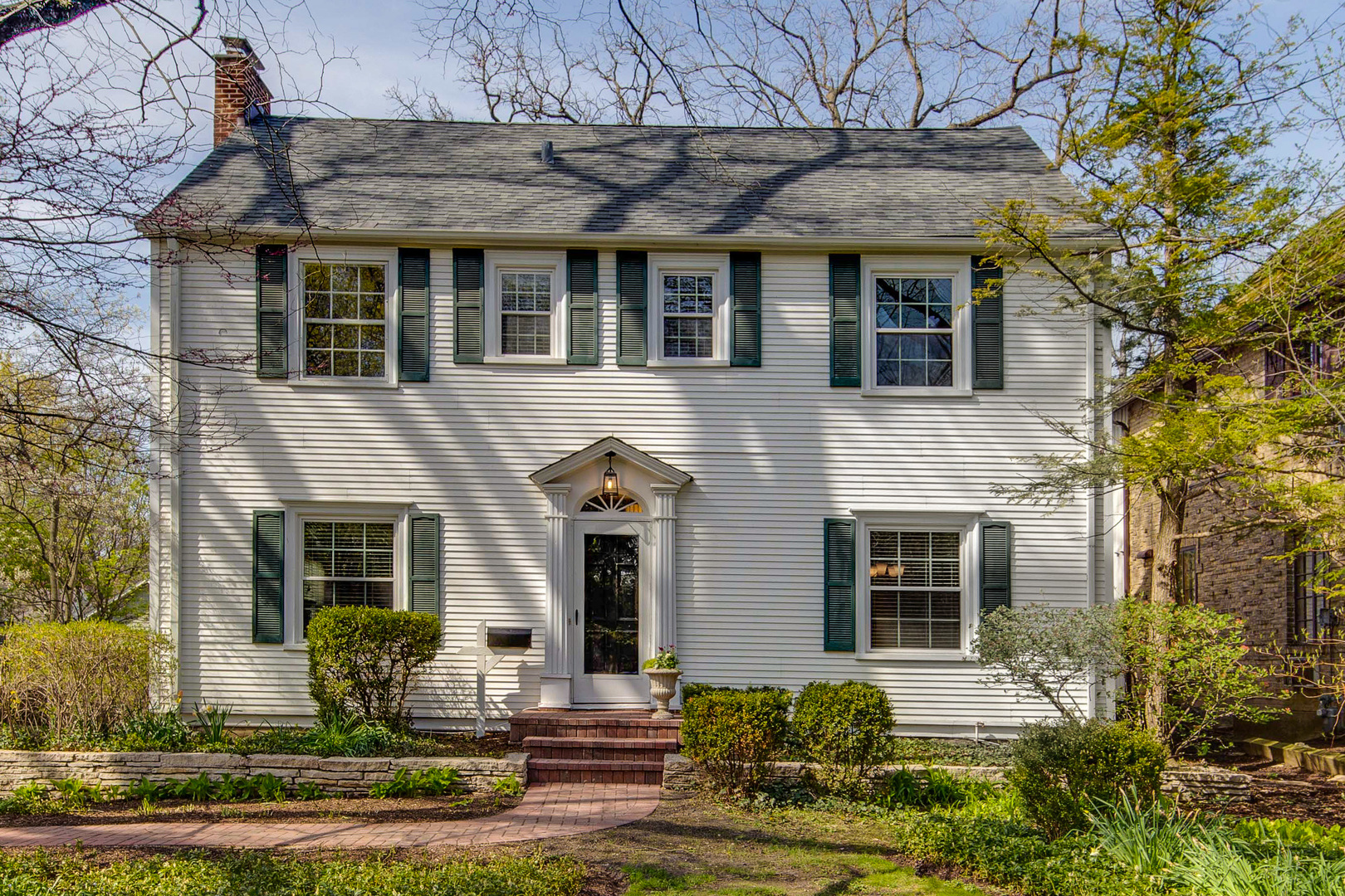 a front view of a house
