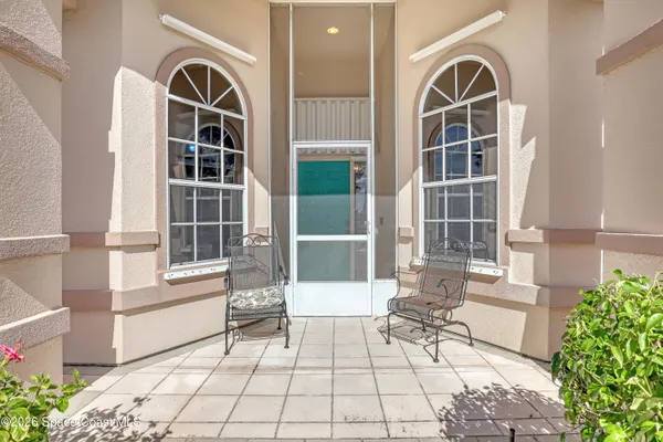 a view of front door of house