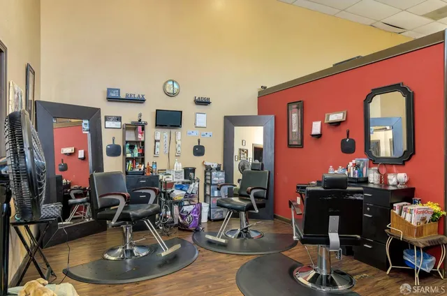 a living room with furniture and a couch