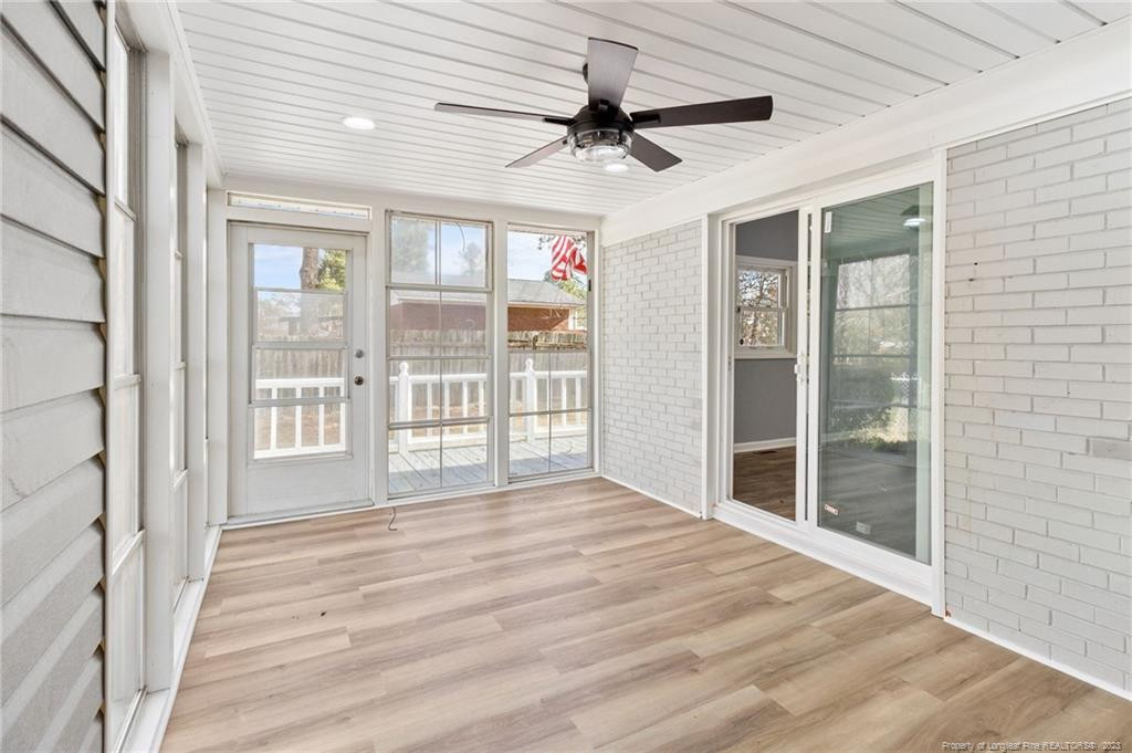 8424 King Road Fayetteville, NC 28306 - Photo 28 of 35 a view of an empty room with a window and a ceiling fan