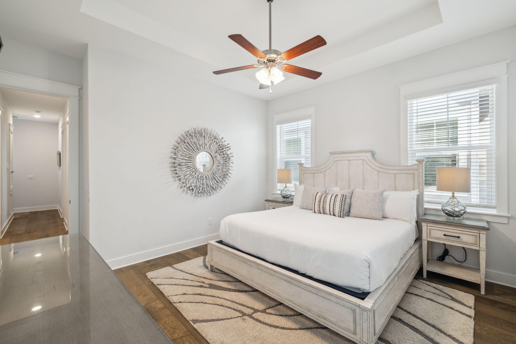 309 Milestone Dr Inlet Beach, Unit A Inlet Beach, FL 32461 - Photo 28 of 54 a bedroom with a bed and a window