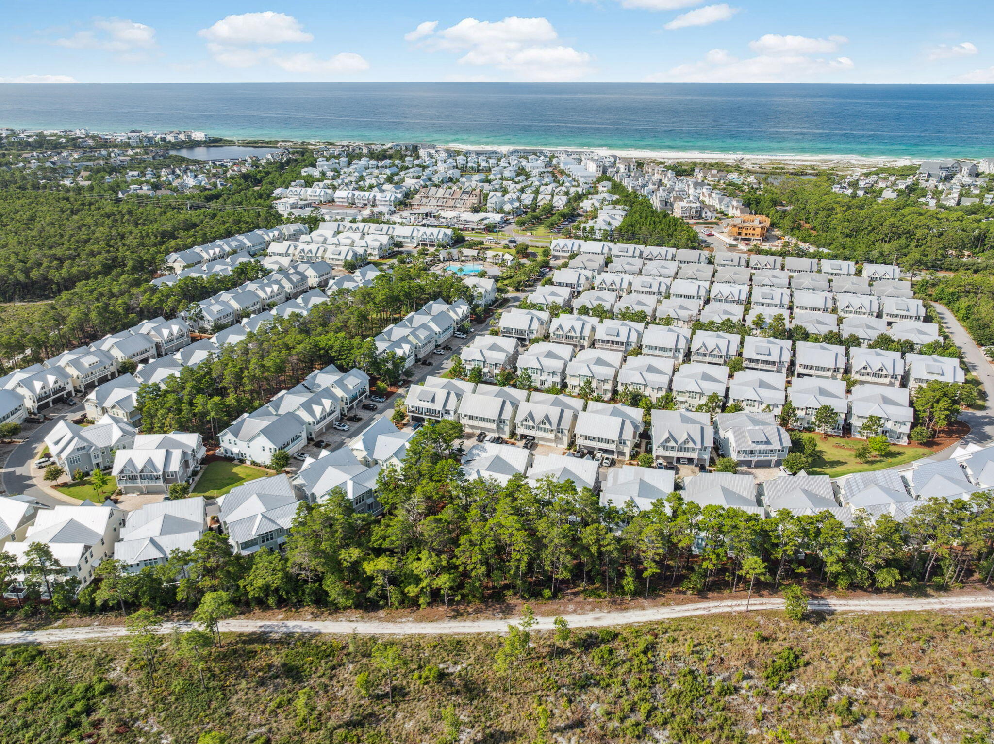 309 Milestone Dr Inlet Beach, Unit A Inlet Beach, FL 32461 - Photo 33 of 54 an aerial view of multiple house