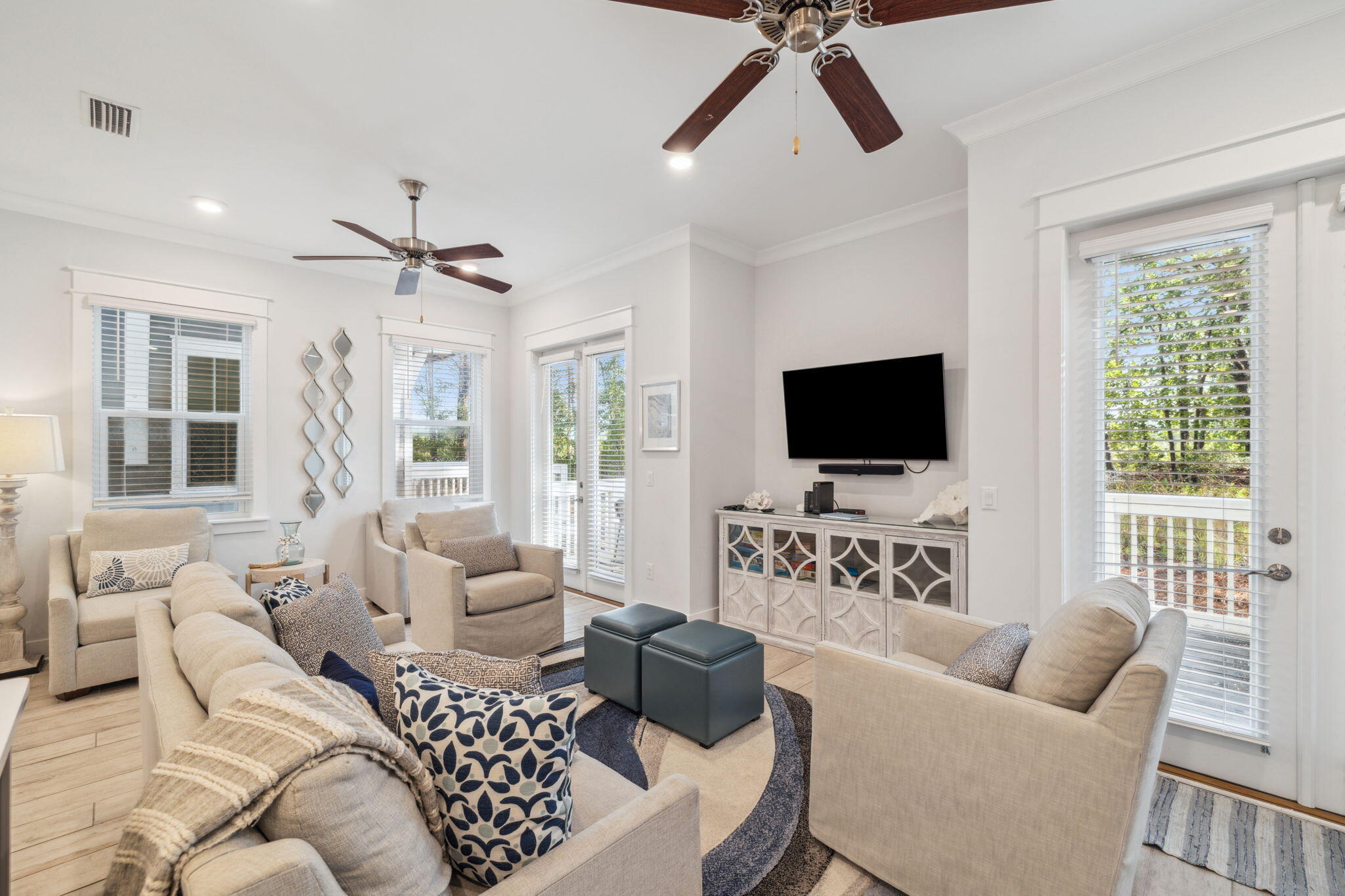 309 Milestone Dr Inlet Beach, Unit A Inlet Beach, FL 32461 - Photo 9 of 54 a living room with furniture and a flat screen tv