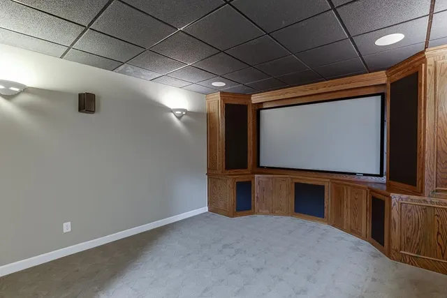 a front view of a building with street view