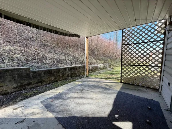 a view of a backyard