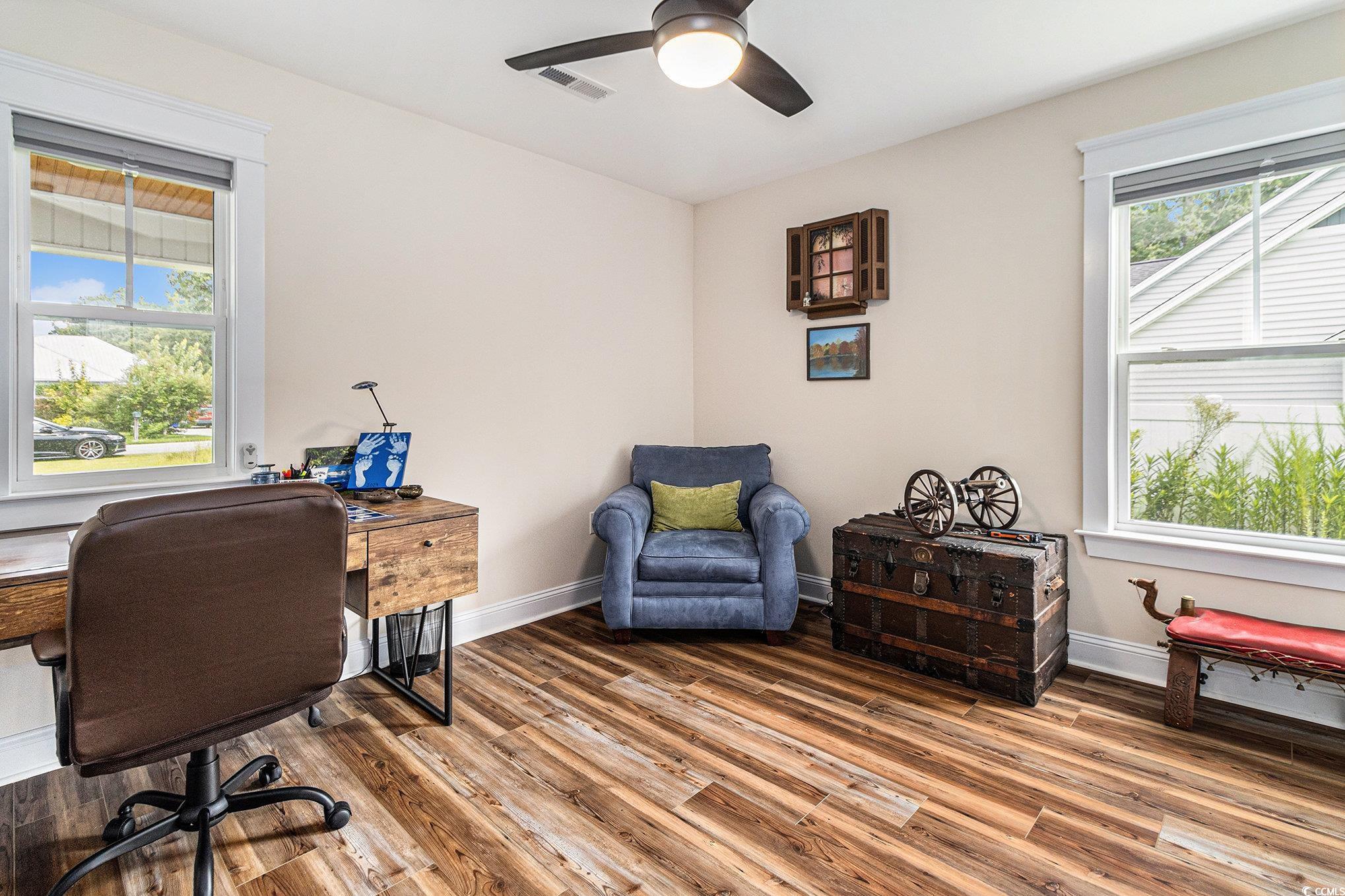 2895 Graham Road Conway, SC 29526 - Photo 23 of 31 Home office featuring wood finished floors and a ceiling fan