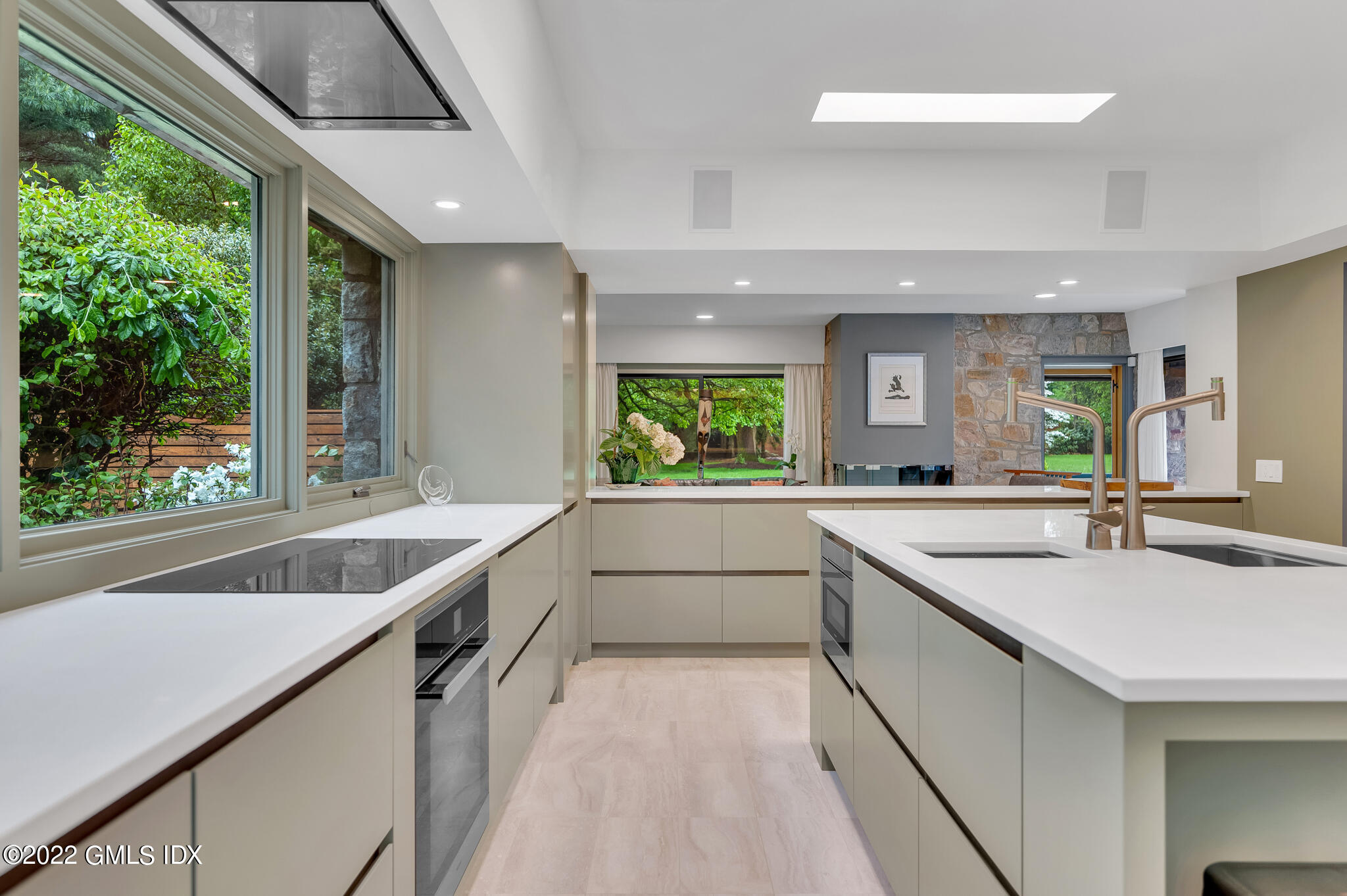 3 North Stanwich Road Greenwich, CT 06831 - Photo 13 of 35 a large kitchen with kitchen island a large counter space